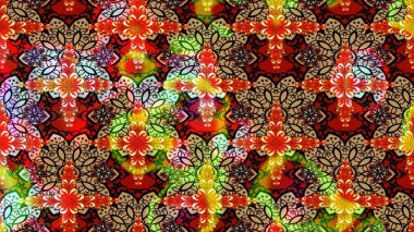 Nakış desenli çiçek deseni. Renkli grunge renkli çiçeklerle soyut bir arka plan oluşturur. İzler, kumaş, duvar kağıtları, tekstil için raster dokusu.