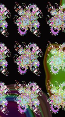 Çiçekli çiçek deseni, suluboya. Raster deseni. Küçük çiçekte güzel bir çiçek deseni..