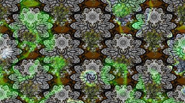 Nakış desenli çiçek deseni. Renkli grunge soyut arkaplanı kologri çiçeklerle süslüyor. İzler, kumaş, duvar kağıtları, tekstil için raster dokusu.