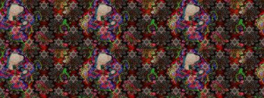 Raster deseni. Çiçekli çiçek deseni, suluboya. Küçük çiçekte güzel bir çiçek deseni..