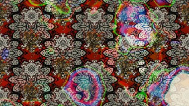 Raster düz çiçek çizim deseni. Hediye ambalaj kağıdı, tebrik kartları, posterler ve pankart tasarımı. Gri renkli çiçekler.