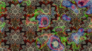 Çiçekli karalama şeklinde Raster çiçek deseni. Nazik, narin çiçek arkaplanı. Gri renkli çiçekler.