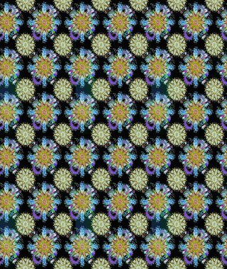 Siyah ve nötr renklerde çiçekler. Raster illüstrasyonu. Çiçekli, suluboya desenli kusursuz çiçek deseni. Renkli Bahar Temalı Kusursuz Arkaplan. Düz Çiçek Elementleri Tasarımı.