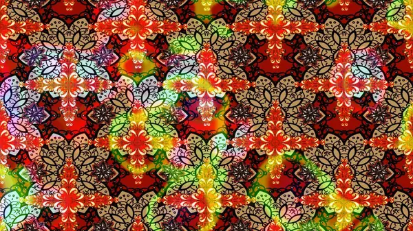 Nakış desenli çiçek deseni. Renkli grunge renkli çiçeklerle soyut bir arka plan oluşturur. İzler, kumaş, duvar kağıtları, tekstil için raster dokusu.