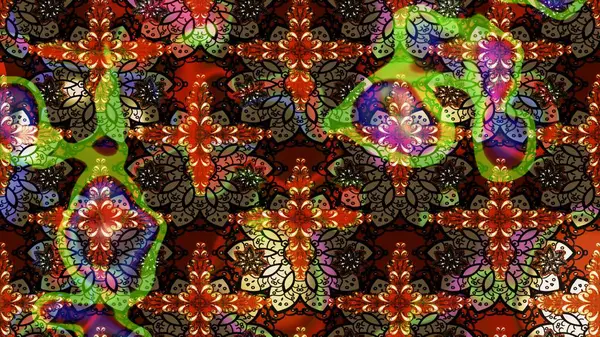 Raster düz çiçek çizim deseni. Hediye ambalaj kağıdı, tebrik kartları, posterler ve pankart tasarımı. Kahverengi renkte çiçekler.