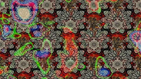 Eskiz Vintage Çiçek Deseni. Raster Kalça dokusu deseni.