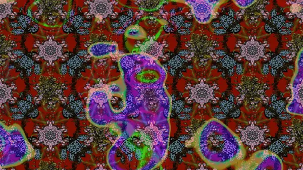 Sketch Floral Pattern in Raster illustration. Fancy fabric pattern. Colour Spring Theme sketch pattern Background. Flat Flower Elements Design.