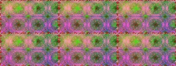 Suluboya kusursuz desen. Çiçekler suluboya tarzında yeşil renkte. Çiçek izi.