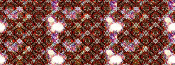 Raster illüstrasyonu. Çiçek desenli çizim. Asya tekstil tarzında. Kahverengi renkli çiçekler. Raster illüstrasyonu.