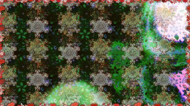 Çiçekler, yapraklar, dekoratif elementler, sıçramalar, lekeler, el çizimleri çizimleri ve Doodle çizimleri, grafik raster çizimleri.