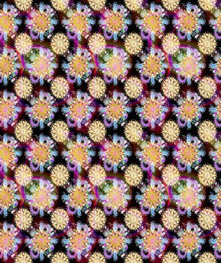 Gömlek baskısı için çiçek boyası. Çiçeksiz desenli arka plan. Bej ve siyah renkte çiçekler.