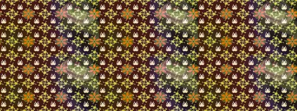 Cute flowers. Raster Trendy fabric pattern. Line seamless pattern.