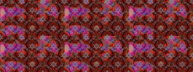 Raster illüstrasyonu. Şirin çiçek elementleri. Kahverengi renkli çiçekler. Çizim.