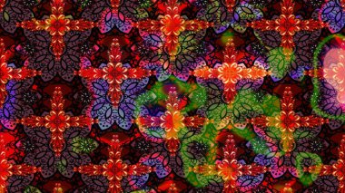 Çiçekli karalama şeklinde Raster çiçek deseni. Kahverengi renklerde bahar çiçekleri. Raster illüstrasyonu.