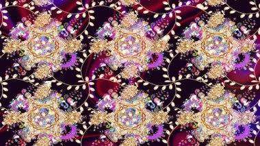 Robot resim. Siyah renkli çiçekler. Raster illüstrasyonu. Şirin çiçek elementleri..