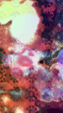 Raster Illustrasyon 'daki Çiçek Deseni' nin son moda çizimi. Güzel kumaş deseni. Düz Çiçek Elementleri Tasarımı. Renkli Yaz Teması çizim şablonu.