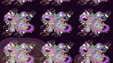 Çiçekli zambakların eskiz geçmişi. Çiçek tasarımı için inanılmaz bir kolaj cenneti tarzı. Parlak çiçekli kolaj çiçekleri siyahtır..