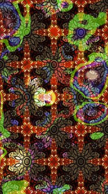 Kahverengi renkli. Yaz çiçekleri teması. El çizimi, soyut ve süslü elementler. Suluboya resim taklit Raster çizimi. Klasik çiçekler..