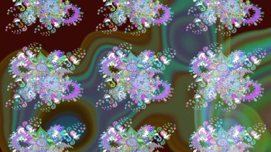 Düz Çiçek Elementleri Tasarımı. Asya tekstil tarzında. Güzel kumaş deseni. Renkli Bahar Teması eskiz kalıbı. Raster illüstrasyonu. Çiçek desenini çiz.