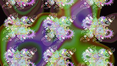 Eskiz arkaplan modeli. Raster hisseleri. Çiçekler yeşile. Suluboya, elle çizilmiş.