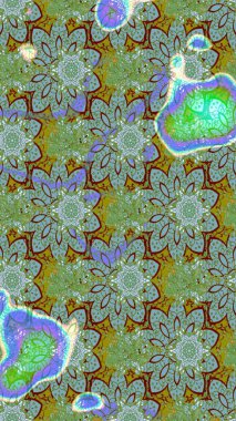 Şirin çiçek elementleri. Taslak desenli, modaya uygun kumaş deseni. Renkli Bahar Teması eskiz kalıbı. Raster illüstrasyonu. Düz Çiçek Elementleri Tasarımı.