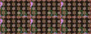 Gri renkli çiçekler. Raster illüstrasyonunda kusursuz çiçek deseni.