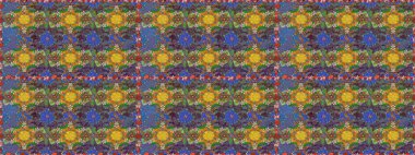 Suluboya kusursuz desen. Çiçek izi. Çiçekler suluboya tarzında kahverengi ve yeşil renklerde.