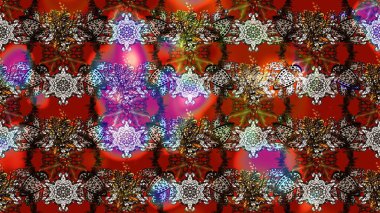 Çizim çiçek deseni duvar kâğıdı olarak kullanılabilir. Kahverengi renkli çiçekler. Raster illüstrasyonu.