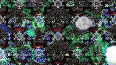 Raster illüstrasyonundaki çiçek desenli çizim. Güzel kumaş deseni. Renkli Bahar Teması eskiz kalıbı. Düz Çiçek Elementleri Tasarımı.