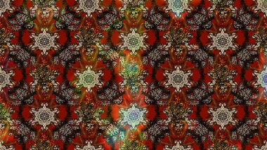 Elle çizilmiş sonbahar çiçeği deseni. Renkli kahverengi çizim deseni. Doodle tarzı. Tekstil ve kapak tasarımı için mükemmel. Kahverengi renkte çiçekler.