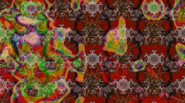 Çiçekli eskiz çizimi. Kahverengi renkli çiçekler. Renkli Yaz Temalı eskiz kalıbı. Düz Çiçek Elementleri Tasarımı.