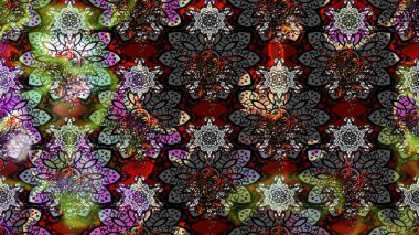 Klasik çiçek tasarımı elementleri. Gri kıvırcık çiçekler gri renkte şekillenir. Raster illüstrasyonu.