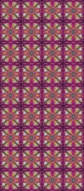 Şam, tasarım için kusursuz desen. Mor, kahverengi ve gri renklerde altın elementlerle pürüzsüz desen.