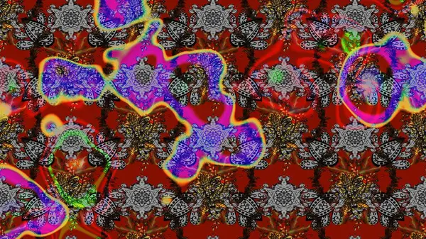 Raster illüstrasyonundaki çiçek desenli çizim. Gri renkli çiçekler. Renkli Yaz Temalı eskiz kalıbı. Düz Çiçek Elementleri Tasarımı.