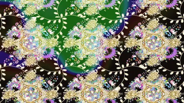 Tarafsız renklerde çiçekler. Raster illüstrasyonu. Tropikal çizim çiçek deseni.