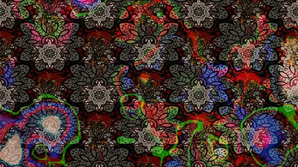 Küçük çiçekli basit bir çiçek çizimi. Siyah renkte sevimli çiçekler. Moda baskısı, albüm, ambalaj kağıdı ve duvar kağıdı için zarif dekoratif süslemeler. Raster illüstrasyonu.