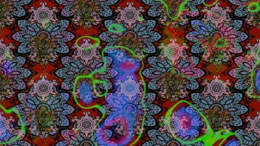 Çiçek ve yapraklı karalama şeklinde Raster çiçek deseni. Tarafsız renklerde bahar çiçekleri. Raster illüstrasyonu.