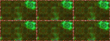 Sabıka fotoğraflarında, bebek kıyafetlerinde, duvar kâğıtlarında, paket kutularında falan kullanılabilir. Raster. Zarif, parlak ve pürüzsüz yeşil ve kahverengi çiçek desenli tasarım.