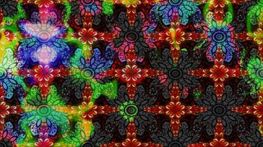 Çiçekli karalama şeklinde Raster çiçek deseni. Nazik, yaz çiçekleri siyah renklerde. Raster illüstrasyonu.