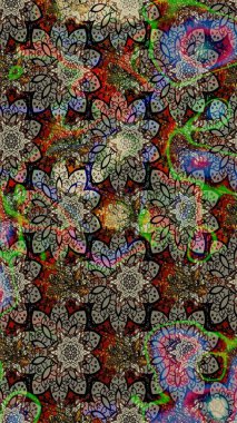 Raster suluboya çiçek deseni, narin çiçekler, gri çiçekler, tebrik kartı şablonu. Güzel kumaş deseni.