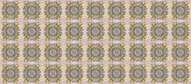Golden pattern on neutral, beige and gray colors with golden elements. Classic vintage background. Seamless classic raster golden pattern. Traditional orient ornament.
