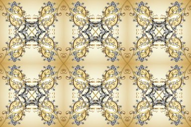 Tarafsız, bej ve gri renklerde altın elementlerle geleneksel altın sarısı desen. Barok tarzında kusursuz bir doğulu süsü..