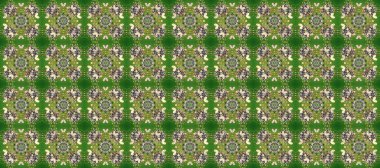 Kusursuz klasik raster altın desenli. Geleneksel oryantasyon süsü. Altın desenli yeşil, bej ve nötr renklerde altın elementler. Klasik vintage arkaplan.