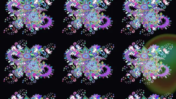 Siyah renkli çiçekler. Raster illüstrasyonu. Çizim çiçek deseni duvar kağıdı için kullanılabilir.