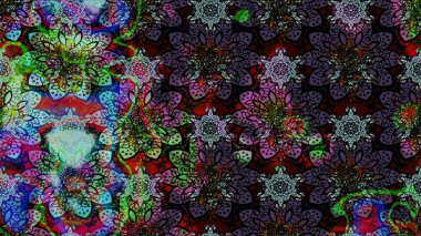 Raster illüstrasyonundaki çiçek desenli çizim. Suluboya tarzında siyah renkte çiçekler.