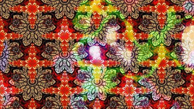 Çiçekler suluboya eskiz deseni. Raster Stili kumaş deseni.