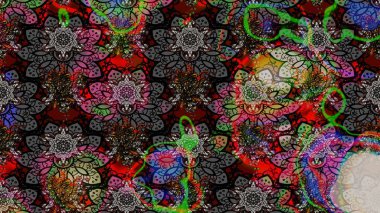 Fantezi çiçekli eskiz deseni, doğal duvar kağıdı, çiçek desenli kıvrım çizimi. Paisley el çizimi elementler. Ev dekoru.