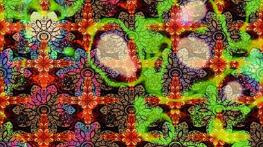 Sınır Kızılderili çiçekli paisley patten. Taslak süsleme izi. Etnik Mandala havlusu. Raster Henna tarzı. Tebrik kartı arkaplanı, boyama kitabı, arkaplan, tekstil için kullanılabilir.