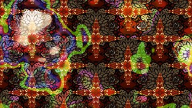 Küçük çiçekteki sevimli çiçek deseni. Raster illüstrasyonu. Çizim.