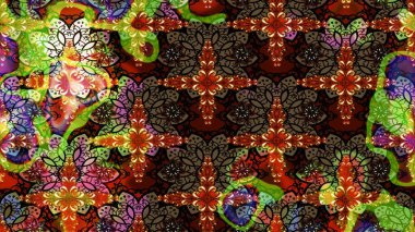 Küçük çiçekteki sevimli çiçek deseni. Güzel karalamalı çiçek desenli çizim. Güzel kumaş deseni. Raster illüstrasyonu.